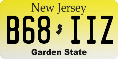 NJ license plate B68IIZ