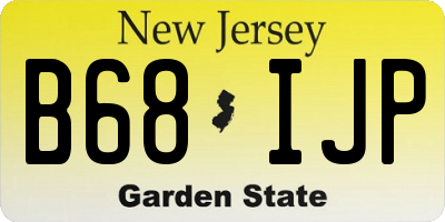NJ license plate B68IJP