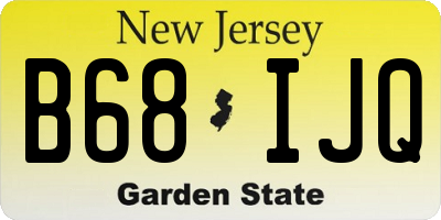 NJ license plate B68IJQ