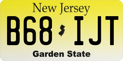 NJ license plate B68IJT