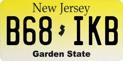 NJ license plate B68IKB