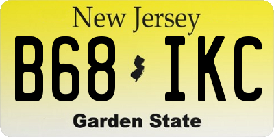 NJ license plate B68IKC