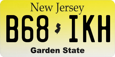NJ license plate B68IKH