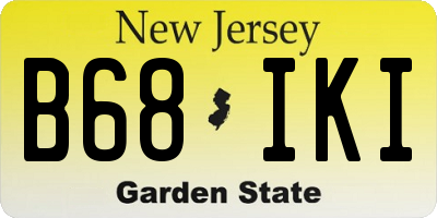 NJ license plate B68IKI