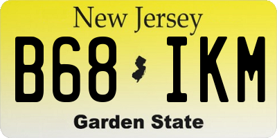 NJ license plate B68IKM