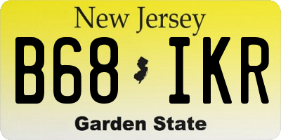 NJ license plate B68IKR