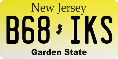 NJ license plate B68IKS
