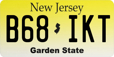 NJ license plate B68IKT