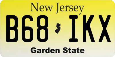 NJ license plate B68IKX