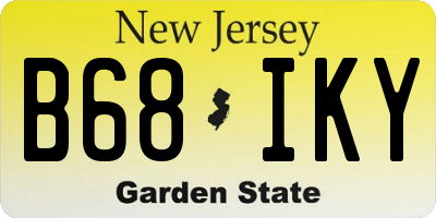 NJ license plate B68IKY