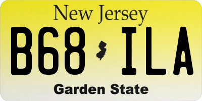 NJ license plate B68ILA