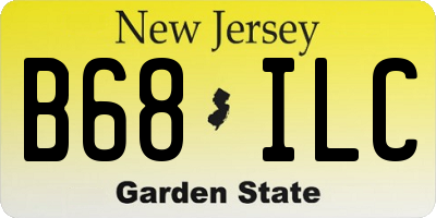 NJ license plate B68ILC