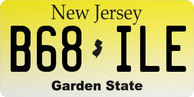 NJ license plate B68ILE