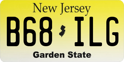 NJ license plate B68ILG