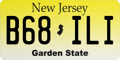 NJ license plate B68ILI