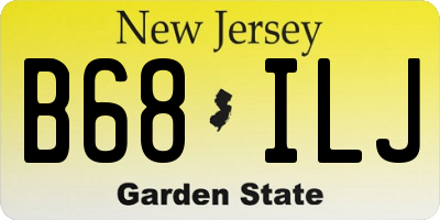 NJ license plate B68ILJ