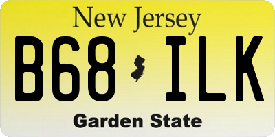 NJ license plate B68ILK