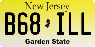 NJ license plate B68ILL