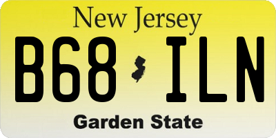 NJ license plate B68ILN