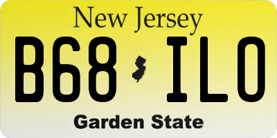 NJ license plate B68ILO