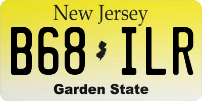 NJ license plate B68ILR