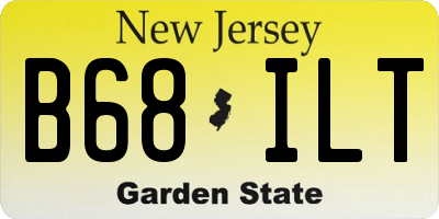 NJ license plate B68ILT