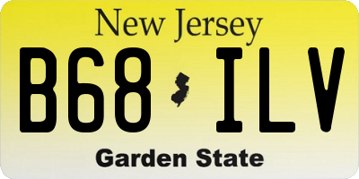 NJ license plate B68ILV