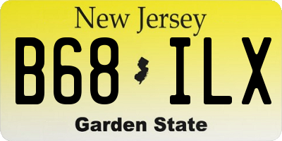 NJ license plate B68ILX