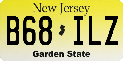NJ license plate B68ILZ