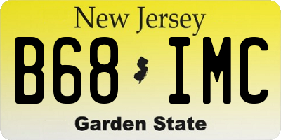 NJ license plate B68IMC