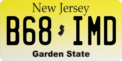 NJ license plate B68IMD