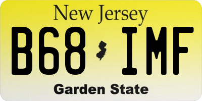NJ license plate B68IMF