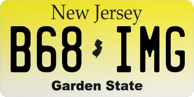 NJ license plate B68IMG