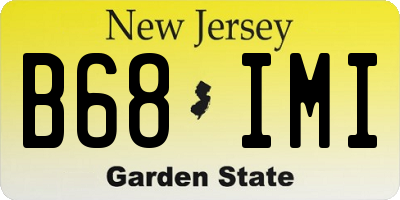 NJ license plate B68IMI