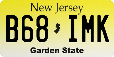 NJ license plate B68IMK