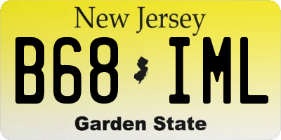 NJ license plate B68IML