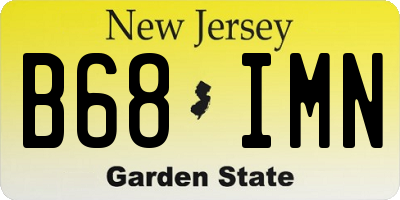 NJ license plate B68IMN