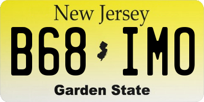 NJ license plate B68IMO