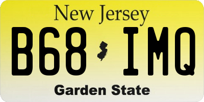 NJ license plate B68IMQ