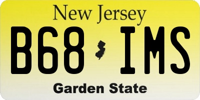 NJ license plate B68IMS