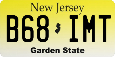NJ license plate B68IMT