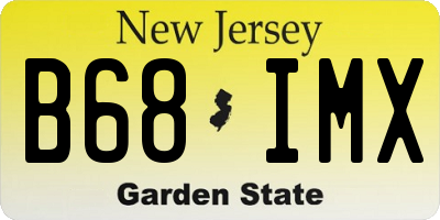 NJ license plate B68IMX