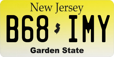 NJ license plate B68IMY