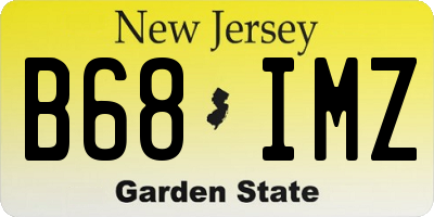 NJ license plate B68IMZ