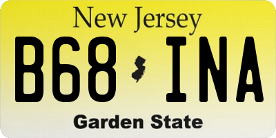 NJ license plate B68INA