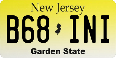 NJ license plate B68INI