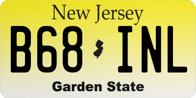 NJ license plate B68INL