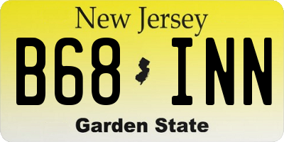 NJ license plate B68INN