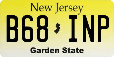 NJ license plate B68INP