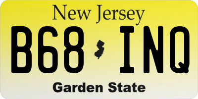 NJ license plate B68INQ